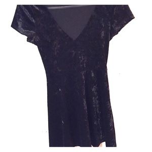 Black velvet dress